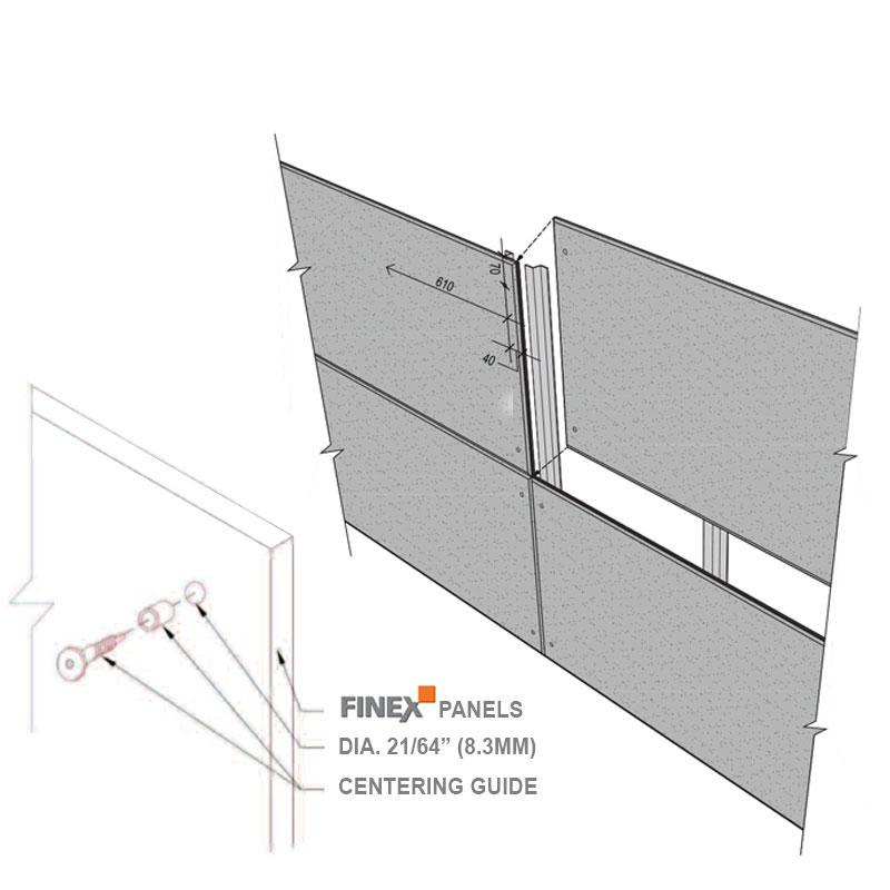 Press-Fit fixation system for fiber cement panels
